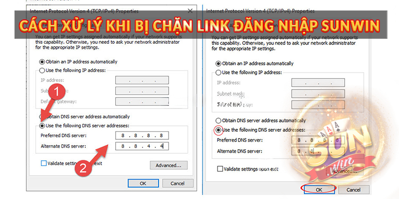 cách xử lý khi bị chặn link đăng nhập Sunwin